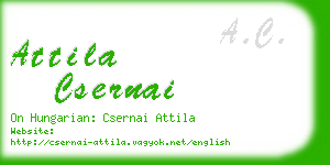 attila csernai business card